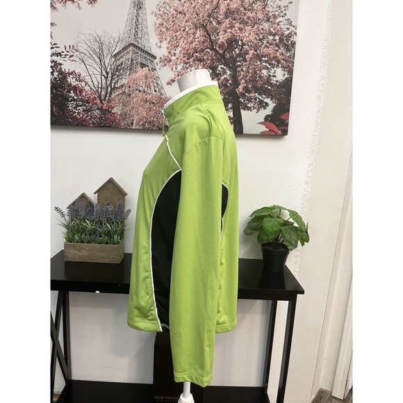 Coldwater  Creek Women Active Large Green Full Zip Sweater Long Sleeve Pockets - Picture 4 of 10
